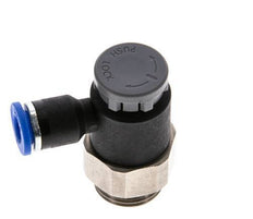 Durchflussregelventil Abgangswinkel 6 mm - G3/8'' Messing/PA 66 Sicherungsmutter