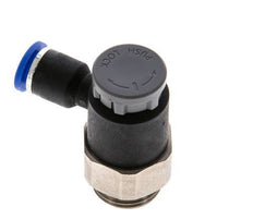 Durchflussregelventil Abgangswinkel 6 mm - G3/8'' Messing/PA 66 Sicherungsmutter