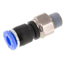 6mm & R1/8'' Drehgelenk Einsteck-Außengewinde Vernickeltes Messing/PBT NBR Drehbar