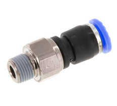 6mm & R1/8'' Drehgelenk Einsteck-Außengewinde Vernickeltes Messing/PBT NBR Drehbar