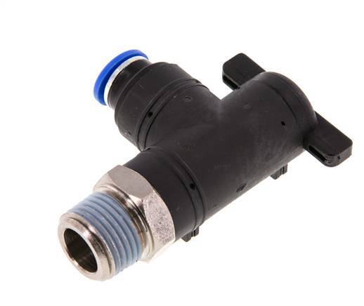 2-Way Elbow Ball Valve 10 mm - R1/2'' Plastic/Brass