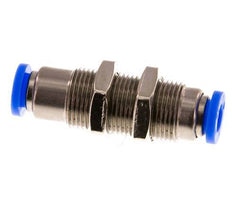 Steckverschraubung 6mm selbstsichernd Messing/PBT Bulkhead 0-10bar (0-145psi)