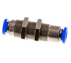 Steckverschraubung 6mm selbstsichernd Messing/PBT Bulkhead 0-10bar (0-145psi)