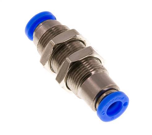 Steckverschraubung 6mm selbstsichernd Messing/PBT Bulkhead 0-10bar (0-145psi)