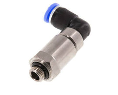 6mm & G1/8'' Ellbogen Schnelldrehgelenk Einsteck-Außengewinde Vernickeltes Messing/PBT NBR Drehbar