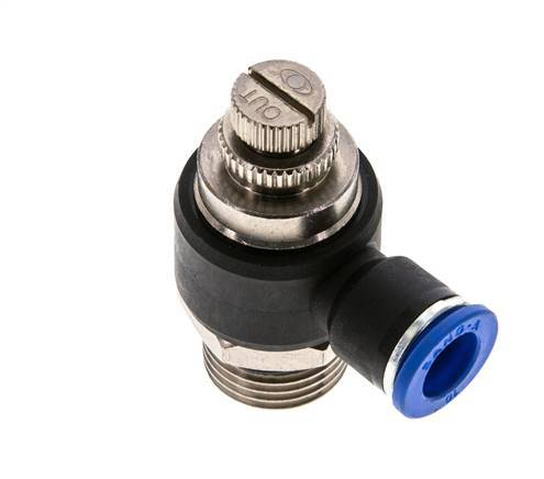 Durchflussregelungs-Schalldämpfer-Abflusswinkel 10 mm - G1/2'' Messing/PA 66