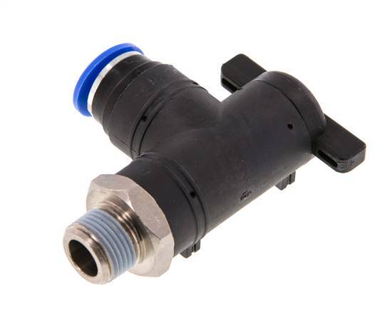 2-Wege-Kugelhahn mit Winkel 12 mm - R3/8'' Kunststoff/Messing