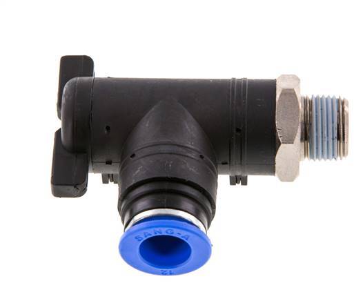 2-Wege-Kugelhahn mit Winkel 12 mm - R3/8'' Kunststoff/Messing