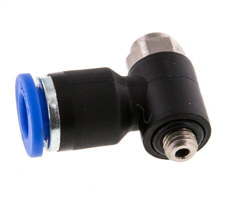 Durchflussregelungs-Schalldämpfer Auslasskrümmer 6 mm - M5 Messing/PA 66 Schlitzschraube