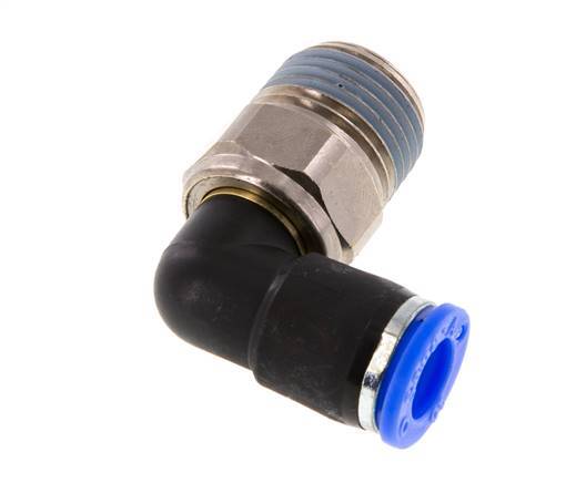 10mm & R1/2'' Ellbogen-Drehgelenk Einsteck-Außengewinde Vernickeltes Messing/PBT NBR Drehbar