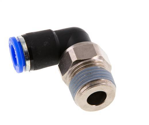 10mm & R1/2'' Ellbogen-Drehgelenk Einsteck-Außengewinde Vernickeltes Messing/PBT NBR Drehbar