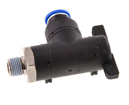 2-Wege-Kugelhahn mit Winkel 10 mm - R1/4'' Kunststoff/Messing