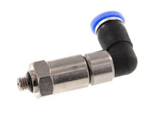 4mm & M5 Ellbogen Schnelldrehgelenk Einsteck-Außengewinde Vernickeltes Messing/PBT NBR Drehbar