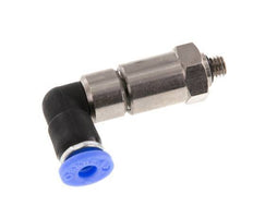 4mm & M5 Ellbogen Schnelldrehgelenk Einsteck-Außengewinde Vernickeltes Messing/PBT NBR Drehbar