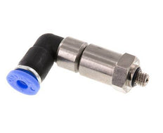 4mm & M5 Ellbogen Schnelldrehgelenk Einsteck-Außengewinde Vernickeltes Messing/PBT NBR Drehbar