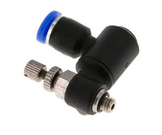 Durchflussregelungs-Schalldämpfer Auslass drehbar 4 mm - M5 Messing/PA 66