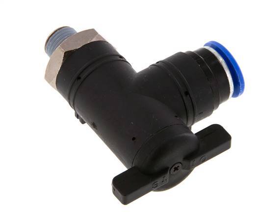 2-Way Elbow Ball Valve 12 mm - R1/4'' Plastic/Brass