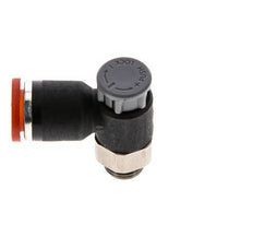 Flow Control Valve Meter-In Elbow 8 mm - G1/8'' Brass/PA 66 Locknut