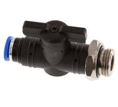 2-Wege-Kugelhahn in gerader Ausführung 8 mm - G3/8'' Kunststoff/Messing