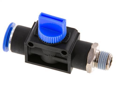 3/2-Wege-Absperr-Handventil 12 mm - R1/4'' Kunststoff/Messing Rohrseitige Entlüftung