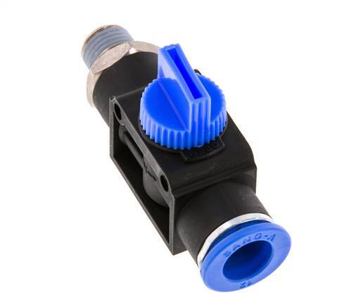 3/2-Wege-Absperr-Handventil 12 mm - R1/4'' Kunststoff/Messing Rohrseitige Entlüftung