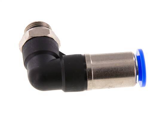 Steckverschraubung 12mm & G3/8'' männlich Selbstsicherndes Winkelstück Messing/PBT 0-10bar (0-145psi)