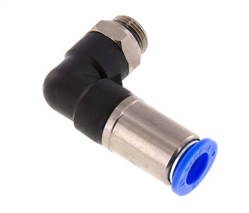 Steckverschraubung 12mm & G3/8'' männlich Selbstsicherndes Winkelstück Messing/PBT 0-10bar (0-145psi)