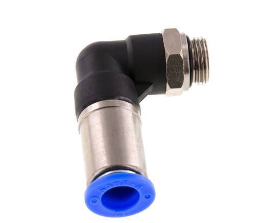 Steckverschraubung 12mm & G3/8'' männlich Selbstsicherndes Winkelstück Messing/PBT 0-10bar (0-145psi)
