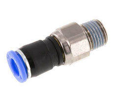 8mm & R1/4'' Drehgelenk Einsteck-Außengewinde Vernickeltes Messing/PBT NBR Drehbar