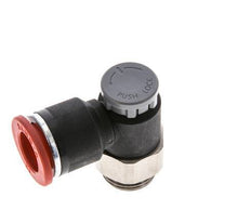 Durchflussregelventil Meter-In-Winkelstück 12 mm - G3/8'' Messing/PA 66 Sicherungsmutter