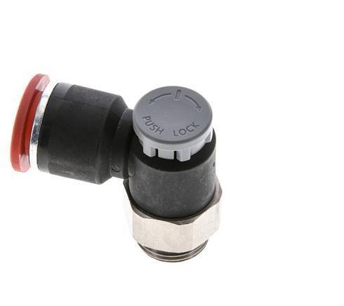 Durchflussregelventil Meter-In-Winkelstück 12 mm - G3/8'' Messing/PA 66 Sicherungsmutter