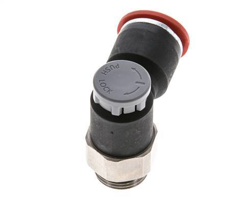 Durchflussregelventil Meter-In-Winkelstück 12 mm - G3/8'' Messing/PA 66 Sicherungsmutter