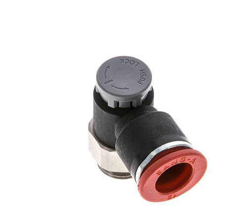 Durchflussregelventil Meter-In-Winkelstück 12 mm - G3/8'' Messing/PA 66 Sicherungsmutter