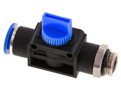 3/2-Wege-Absperr-Handventil 12 mm - G3/8'' Kunststoff/Messing Gewindeseitige Entlüftung