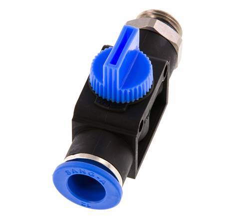 3/2-Wege-Absperr-Handventil 12 mm - G3/8'' Kunststoff/Messing Gewindeseitige Entlüftung