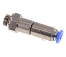 4mm & G1/8'' Schnelldrehgelenk Einsteck-Außengewinde Vernickeltes Messing/PBT NBR Drehbar