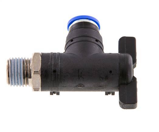 2-Wege-Kugelhahn mit Winkel 8 mm - R1/4'' Kunststoff/Messing