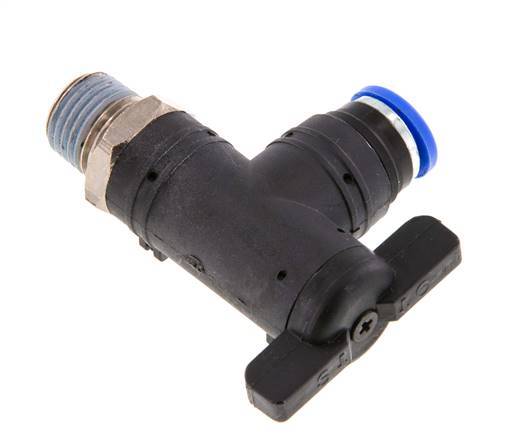 2-Wege-Kugelhahn mit Winkel 8 mm - R1/4'' Kunststoff/Messing