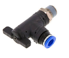 2-Way Elbow Ball Valve 8 mm - R1/4'' Plastic/Brass