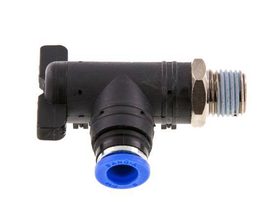 2-Wege-Kugelhahn mit Winkel 8 mm - R1/4'' Kunststoff/Messing