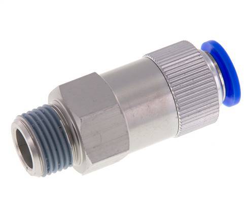 Push-In-Rückschlagventil 12mm & R1/2'' Außengewinde Aluminium 0,2-10bar (3-145psi) Gewinde-Schlauch