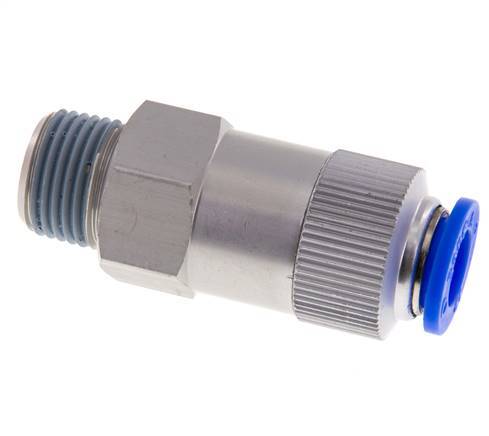 Push-In-Rückschlagventil 12mm & R1/2'' Außengewinde Aluminium 0,2-10bar (3-145psi) Gewinde-Schlauch