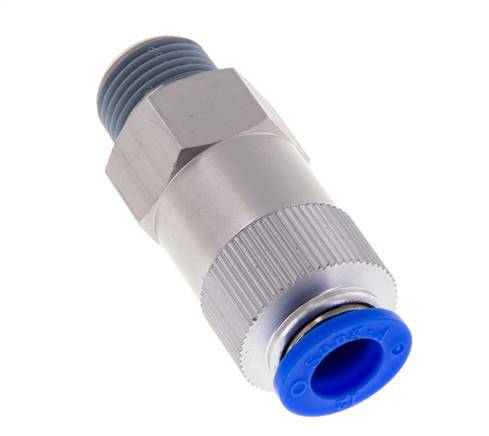 Push-In-Rückschlagventil 12mm & R1/2'' Außengewinde Aluminium 0,2-10bar (3-145psi) Gewinde-Schlauch
