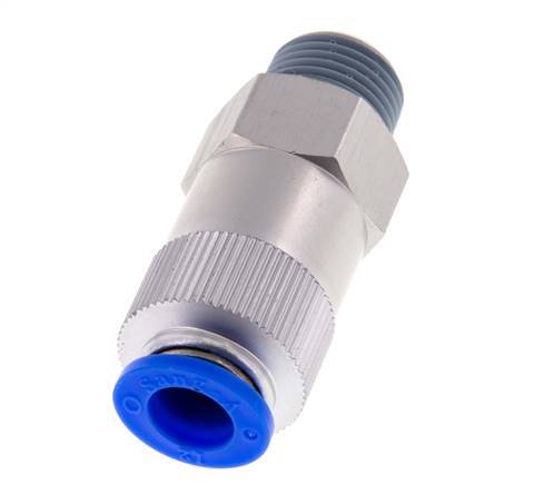 Push-In-Rückschlagventil 12mm & R1/2'' Außengewinde Aluminium 0,2-10bar (3-145psi) Gewinde-Schlauch