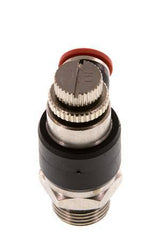 Durchflussregelung Schalldämpfer Meter-In Winkel 8 mm - G3/8'' Messing/PA 66