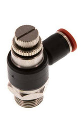 Durchflussregelung Schalldämpfer Meter-In Winkel 8 mm - G3/8'' Messing/PA 66