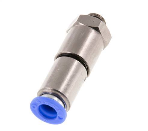 8mm & G1/8'' Schnelldrehgelenk Einsteck-Außengewinde Vernickeltes Messing/PBT NBR Drehbar
