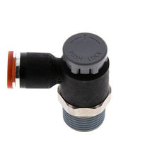 Durchflussregelventil Meter-In-Winkelstück 8 mm - R3/8'' Messing/PA 66 Sicherungsmutter
