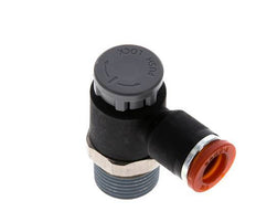 Durchflussregelventil Meter-In-Winkelstück 8 mm - R3/8'' Messing/PA 66 Sicherungsmutter