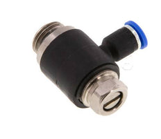 Durchflussregelungs-Schalldämpfer Auslasskrümmer 4 mm - G1/4'' Messing/PA 66 Schlitzschraube